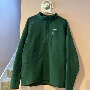 Patagonia Men's Forest Green Zip-Up Sweater